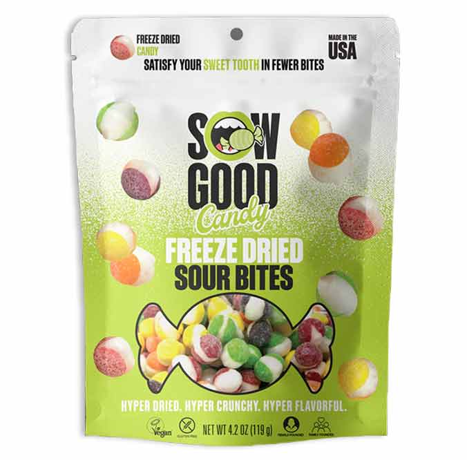 Sow Good Freeze Dried Sour Rainbow Bites (Skittles) on