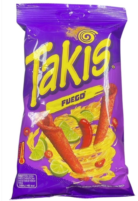 Takis Fuego Rolled Tortilla Corn Chips 100g (Spain)