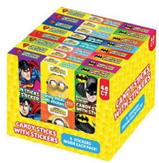 Candy Sticks with stickers (1 single box)