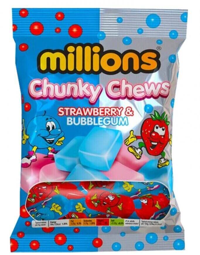 Millions Strawberry & Bubblegum Chunky Chews