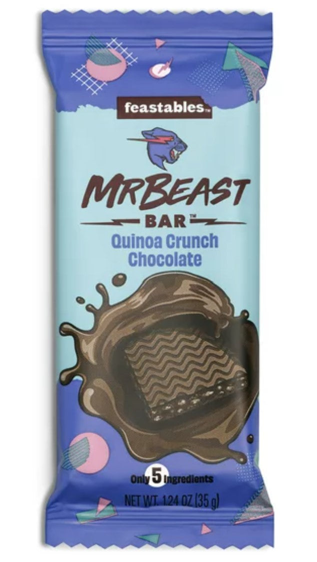 Mr. Beast Feastables - Milk Quinoa Crunch Chocolate 35G Bar