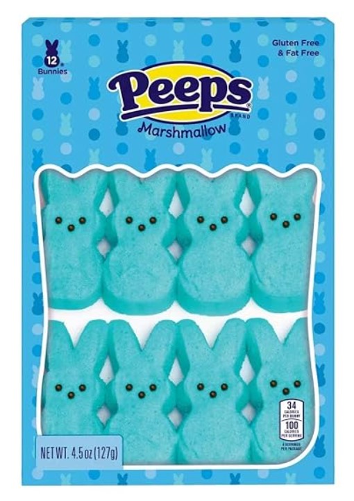 Peeps Blue Marshmallow Bunnies - 12 Pack