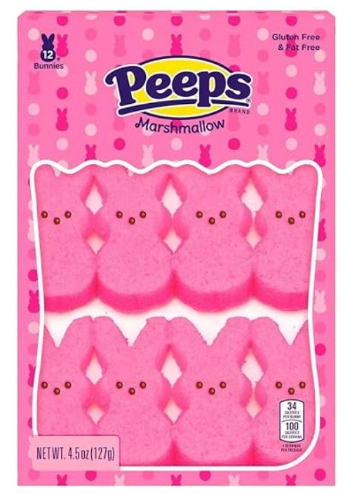 Peeps Pink Marshmallow Bunnies - 12 Pack
