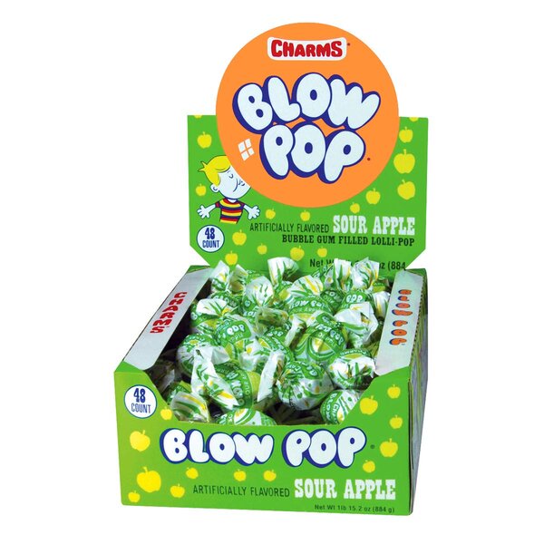 Charms Blow Pops Sour Apple
