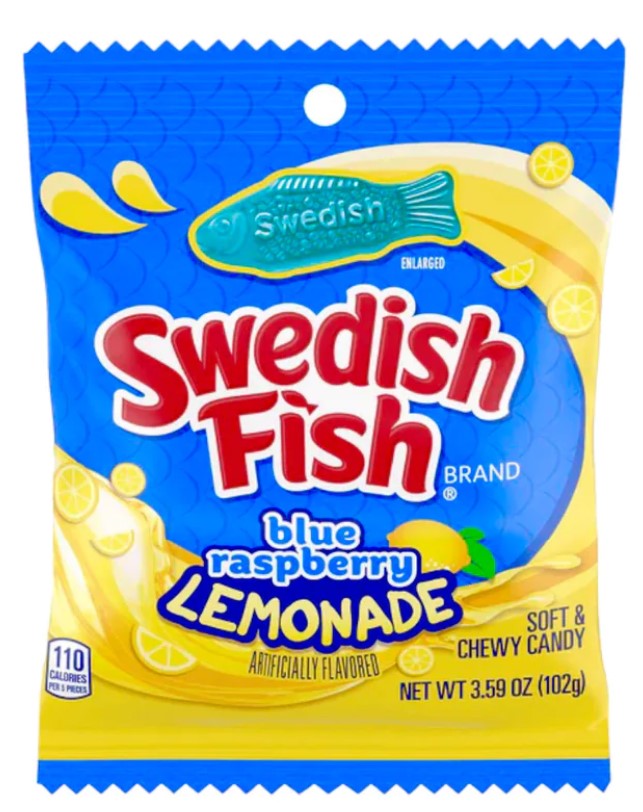 Swedish Fish Blue Raspberry Lemonade Peg Bag