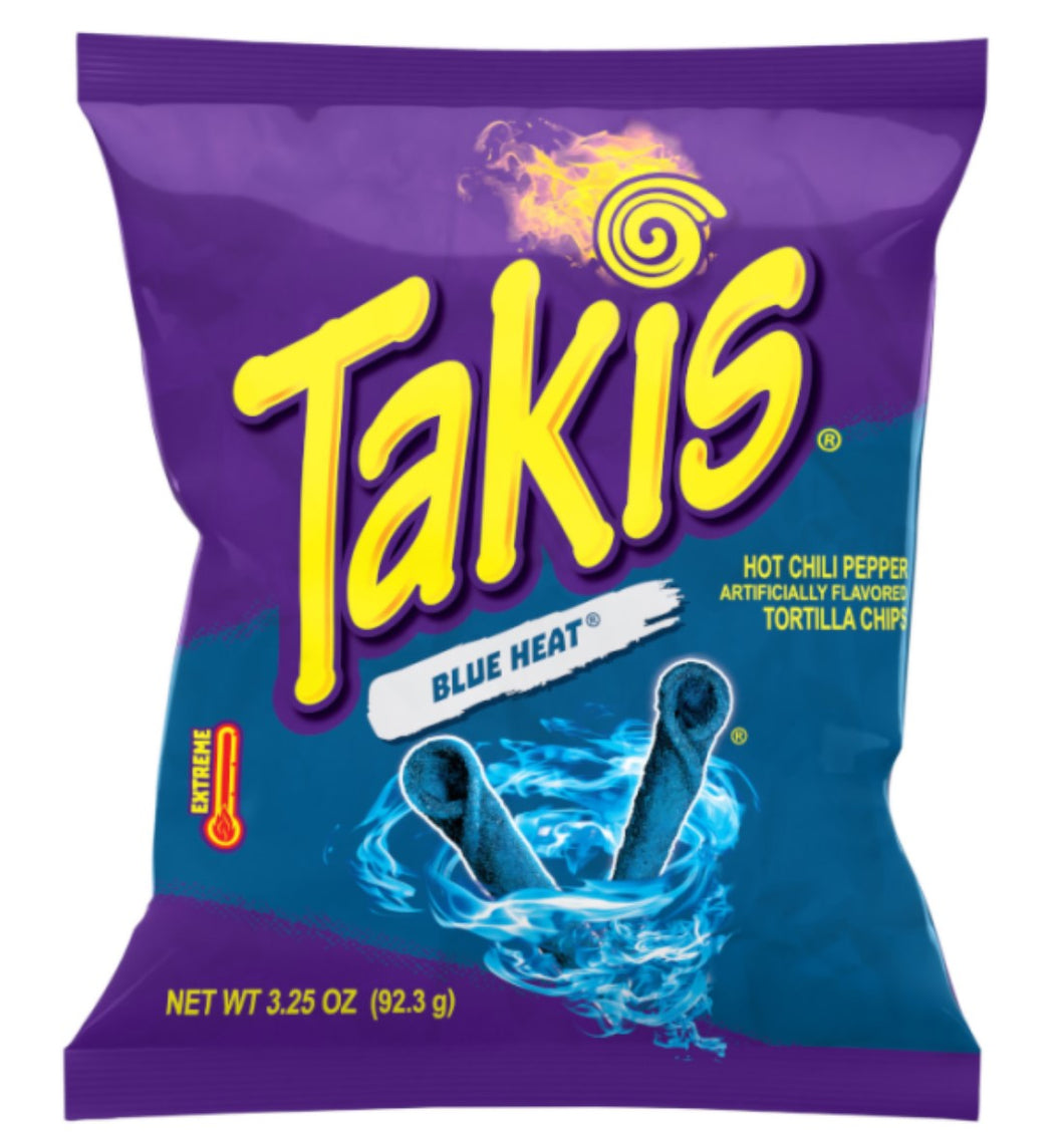 Takis Blue Heat Rolled Tortilla Corn Chips 92.3g (Mexican Takis)