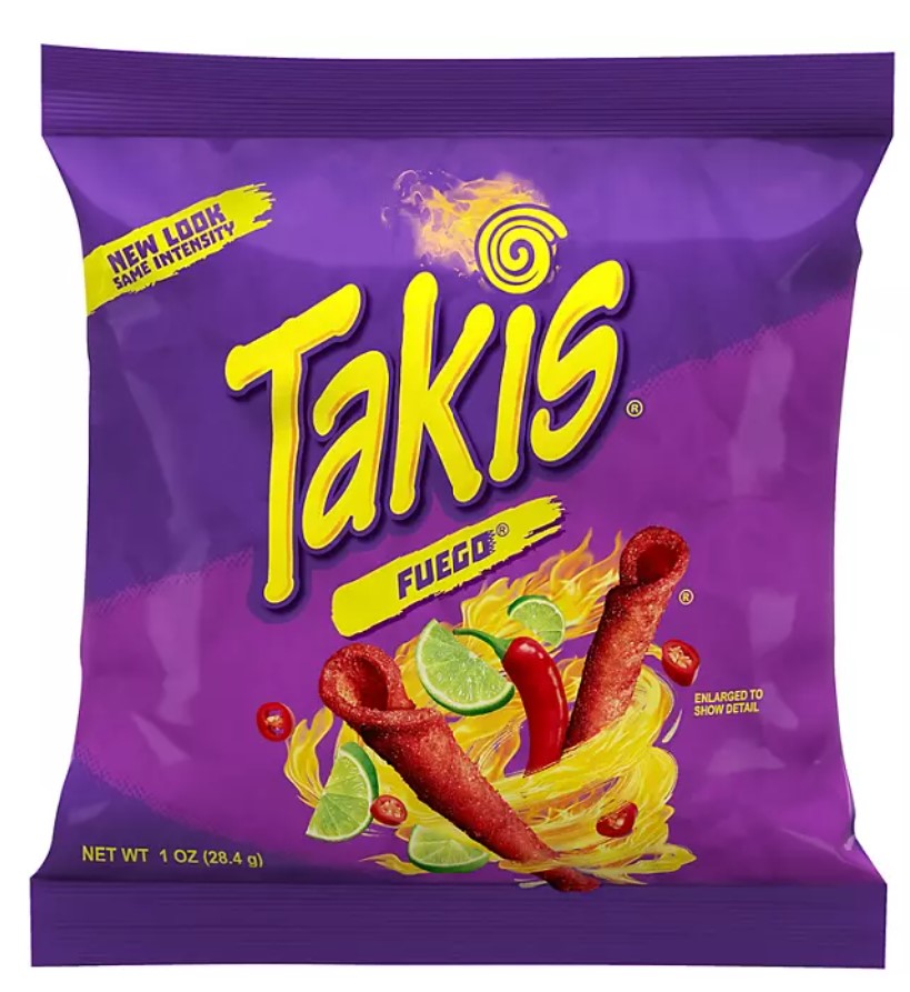 Takis Fuego (Mexican) Rolled Tortilla Corn Chips 28g Mini Pack