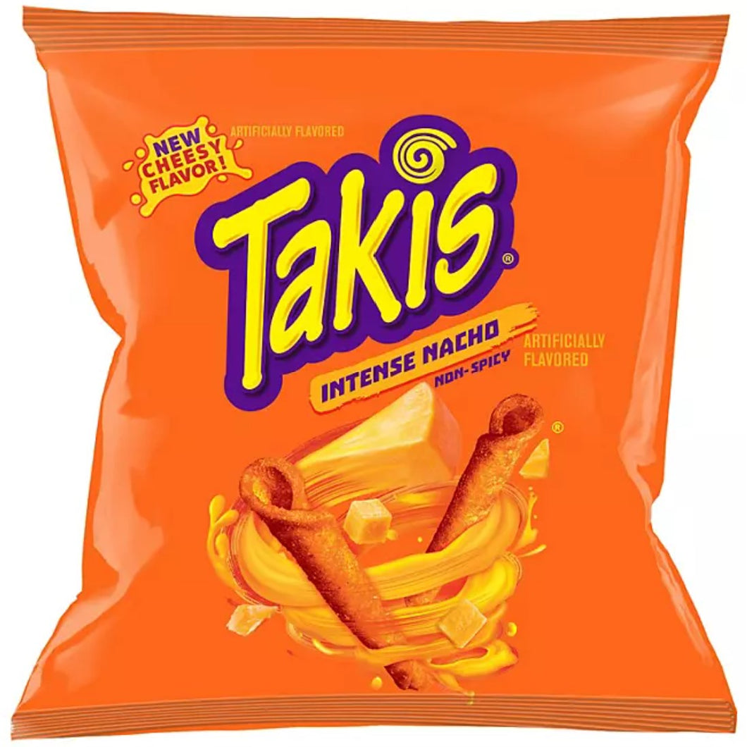 Takis Nacho Cheese Rolled Tortilla Corn Chips 28g Mini Pack