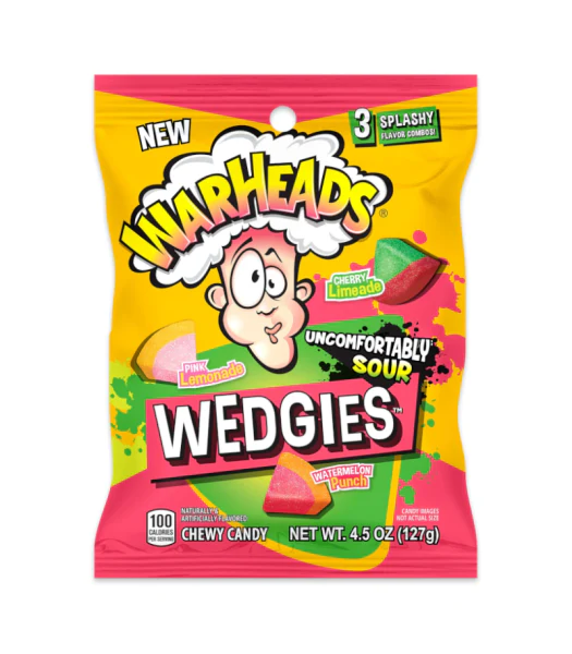 Warheads Extreme Sour Wedges - 4.5oz PEG BAGS