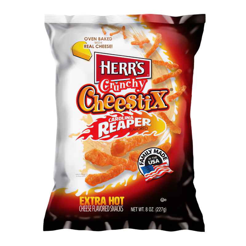 Herr's Carolina Reaper Crunchy Cheestix 8oz (227g)