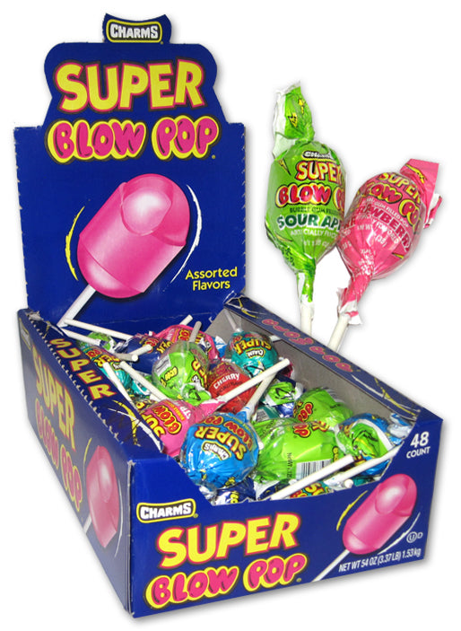 Charms Super Blow Pops Assorted 1.13oz (32g)