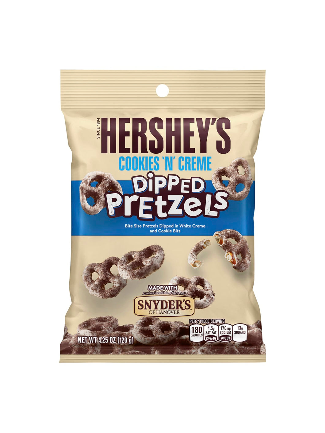Hershey's - Cookies N Creme Dipped Pretzels, 120g