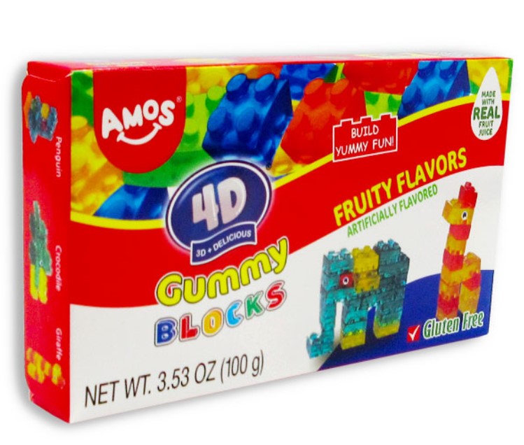4D Gummy Jelly Blocks - Lego shaped