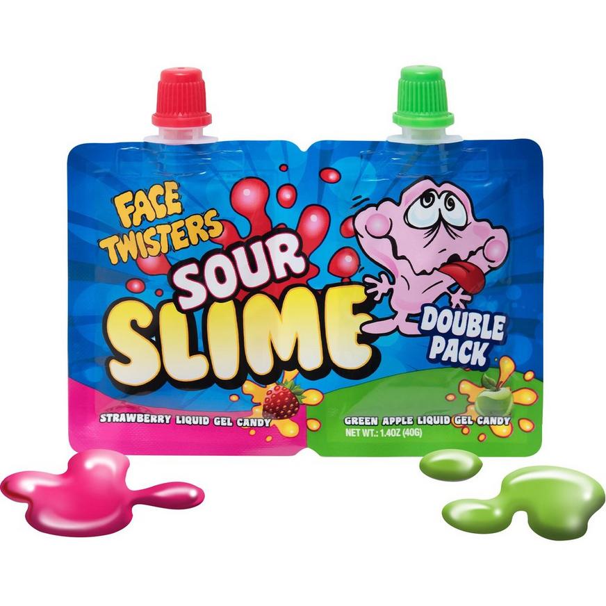 Face Twisters Sour Slime Assorted Display 1.4oz (40g)