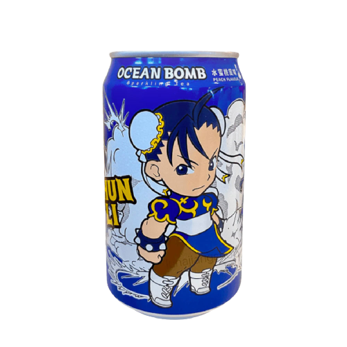 Ocean Bomb x Street Fighter Peach Flavour Sparkling Water (330ml)