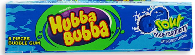 Hubba Bubba Sour Blue Raspberry Chewing Gum