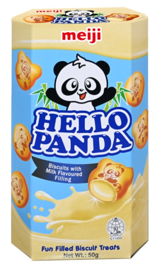 Meiji Hello Panda Vanilla filled biscuit snacks
