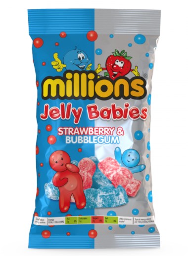 Millions Strawberry & Bubblegum Jelly Babies