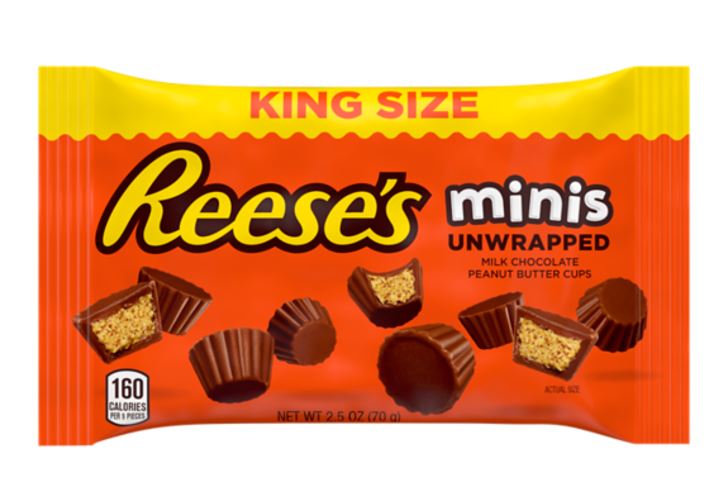 Reeses Minis Unwrapped King Size 2.5 oz