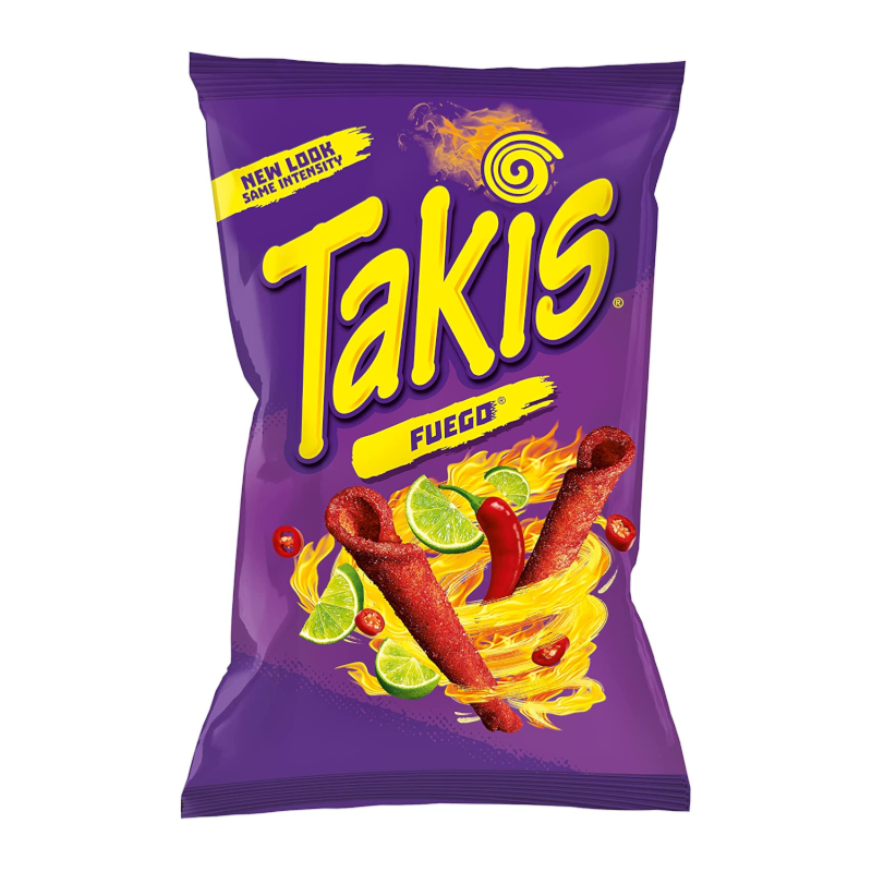 Takis Fuego Rolled Tortilla Corn Chips, 55g