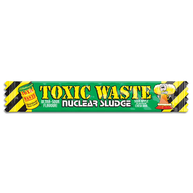 Toxic Waste Nuclear Sludge Chew Bar Sour Green Apple
